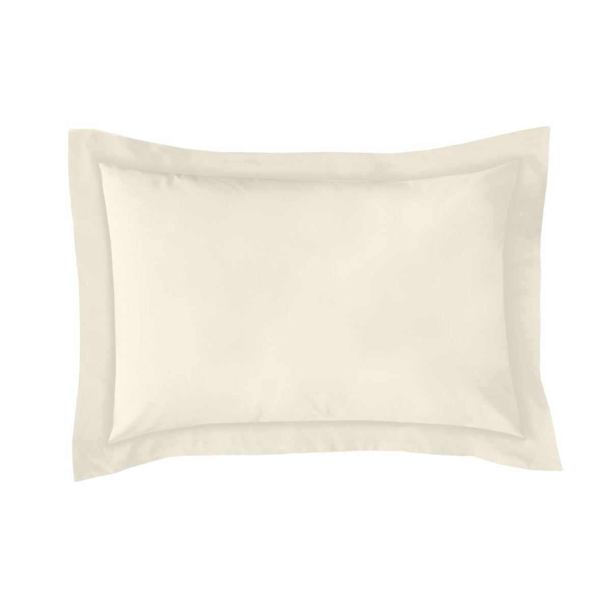 Fresh Ideas Poplin Tailored 2-Pack Pillow Sham, King, Ivory