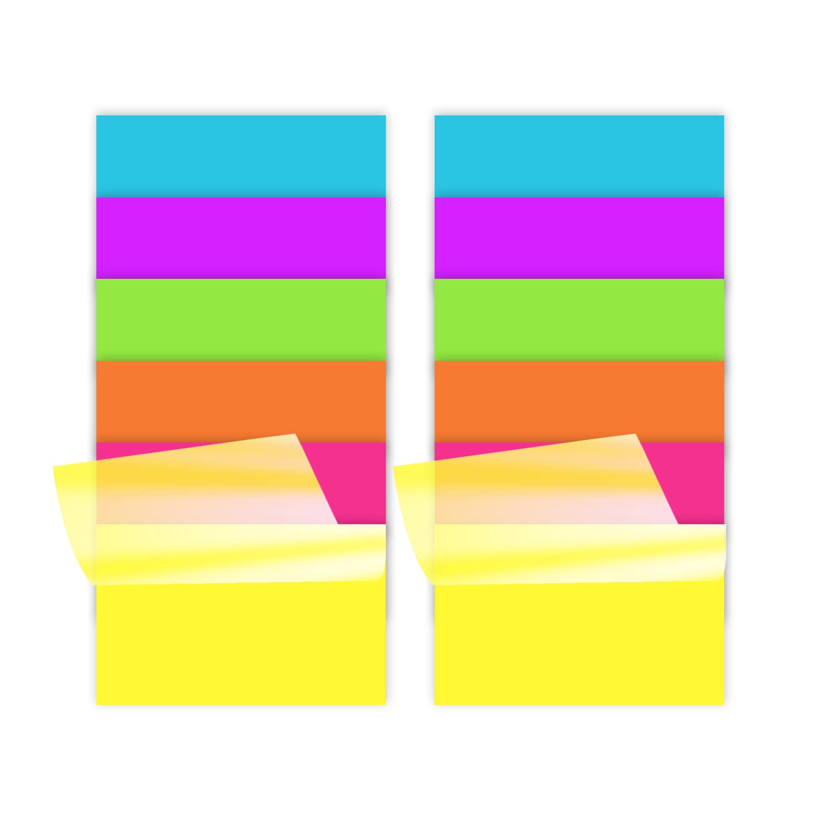 Ikyce 600 Sheets Transparent Sticky Notes, 3 X 2 Inch (Horizontal Version) Clear Self-Sticky Annotation, Waterproof Translucent