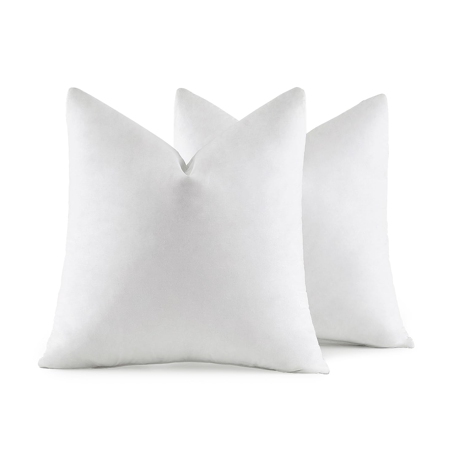 Miulee 30X30 Pillow Inserts, Pack Of 2 Down Feather Throw Pillow Inserts, Decorative Fluffy Throw Pillows Cotton Fabric For Living Room Sofa Bed