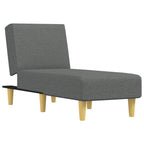 vidaXL Adjustable Chaise Longue in Dark Gray Fabric- Versatile Lounge Sofa Seat for Living Room, Bedroom with Modern Design and High-Density Foam