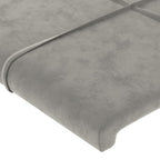 vidaXL Classic Light Grey Velvet Headboard - Stylish Design, Suitable for All Bed Frames, Robust Larch & Engineered Wood Construction, Dimensions 39.4"x2"x30.7"/34.6".