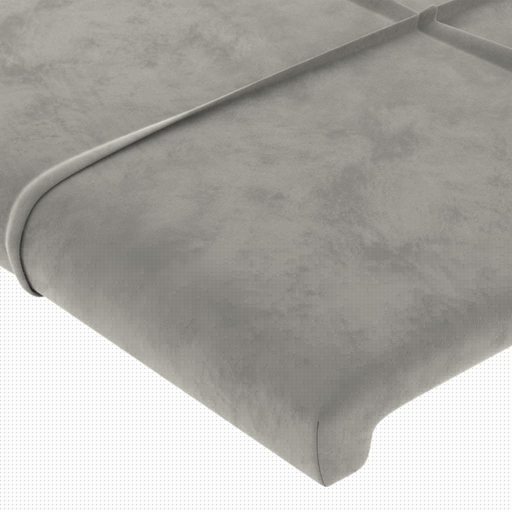 vidaXL Classic Light Grey Velvet Headboard - Stylish Design, Suitable for All Bed Frames, Robust Larch & Engineered Wood Construction, Dimensions 39.4"x2"x30.7"/34.6".