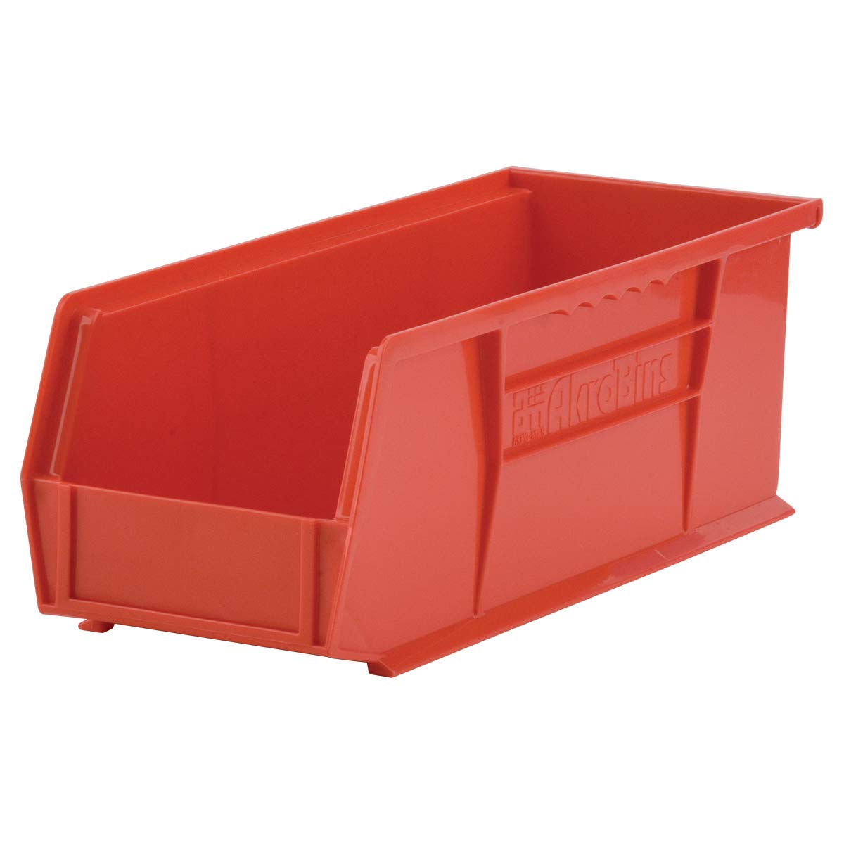 Akro-Mils 30234 AkroBins Plastic Hanging Stackable Storage Organizer Bin, 15-Inch x 5-Inch x 5-Inch, Red, 12-Pack