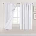 H.VERSAILTEX Total Blackout Curtains for Bedroom 63 Inches Long Rod Pocket Thermal Insulated Living Room Window Curtain Panels w