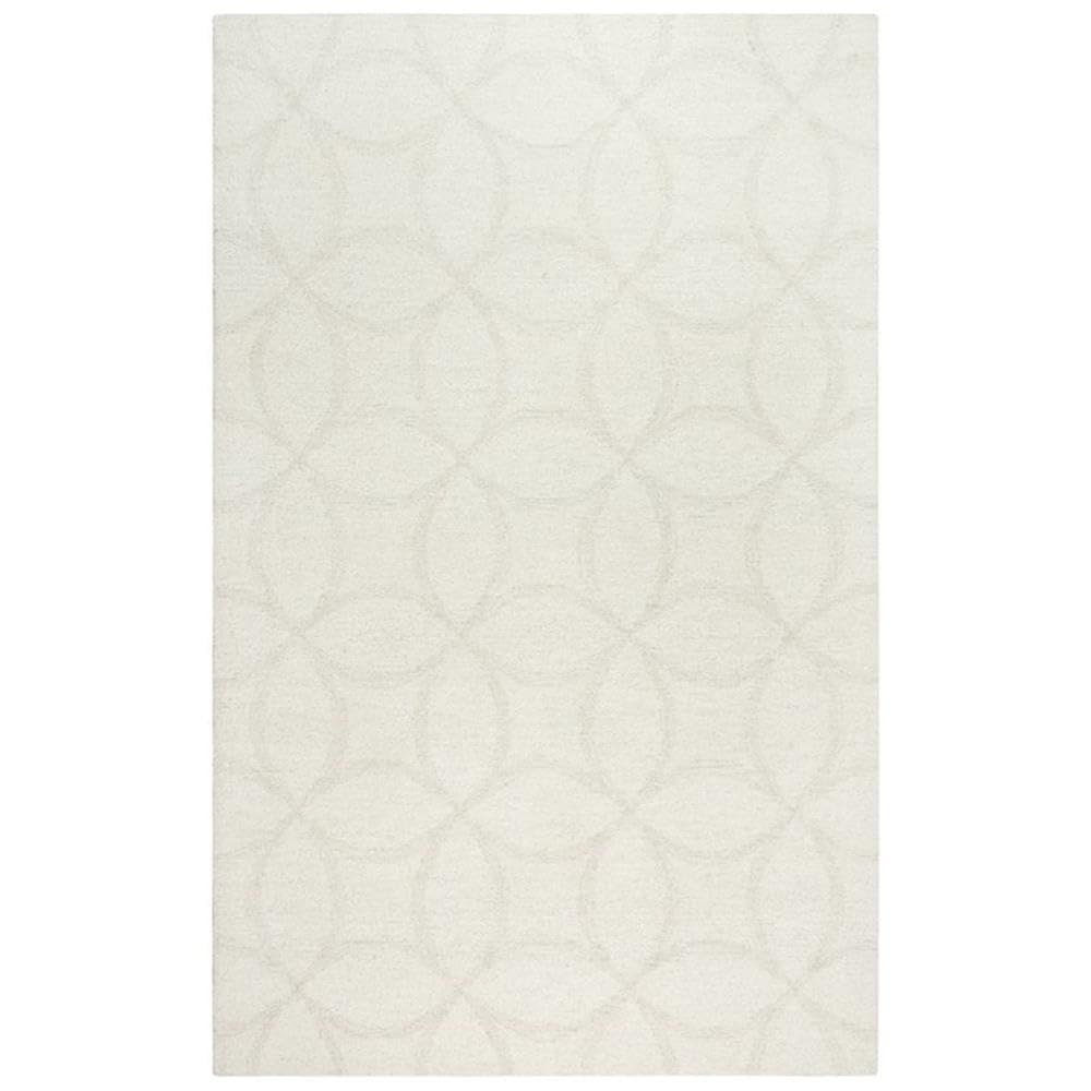 Peace 7'9" X 9'9" Geometric Ivory/White/Cream Hand-Tufted Area Rug