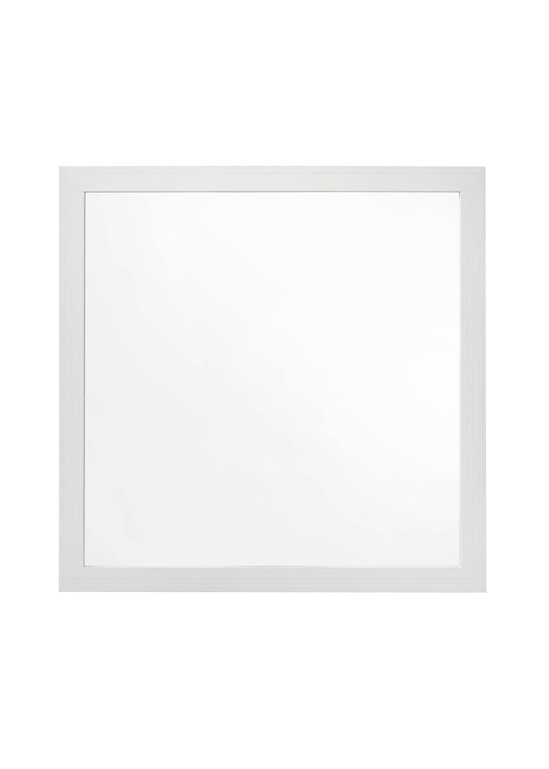 Acme Casilda Square Wooden Mirror In White