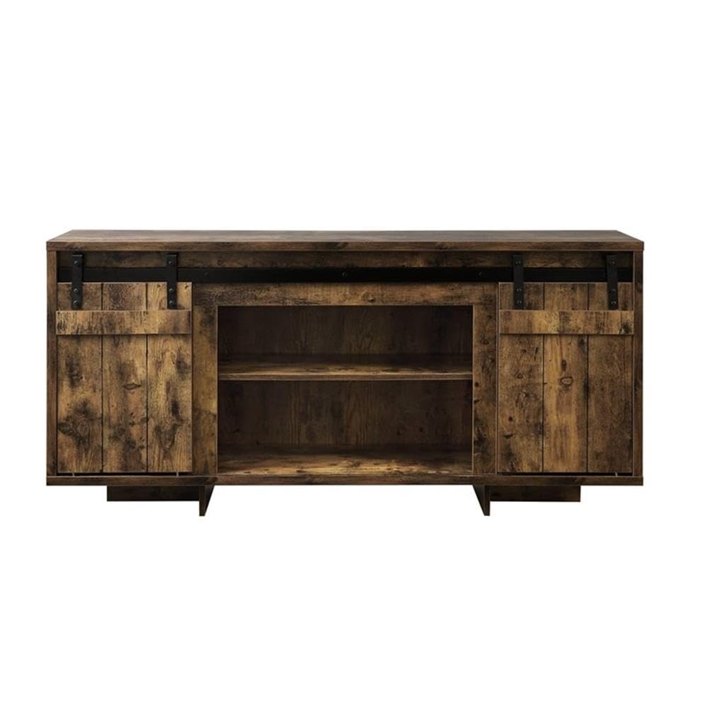 Acme Bellarosa TV Stand in Rustic Oak