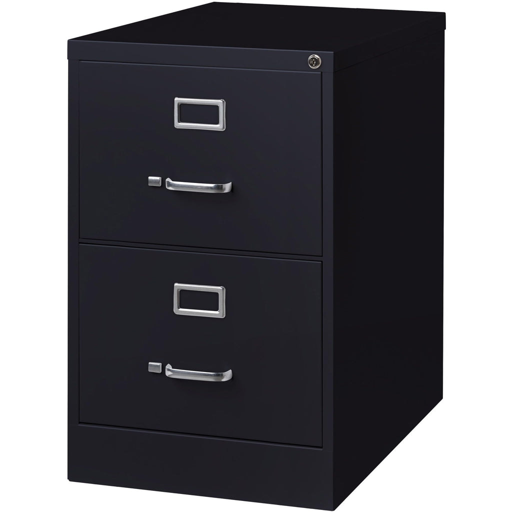 Lorell 2-Drawer Vertical File, Legal, 18 by 26-1/2 by 28-3/8-Inch, Black