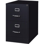 Lorell 2-Drawer Vertical File, Legal, 18 by 26-1/2 by 28-3/8-Inch, Black