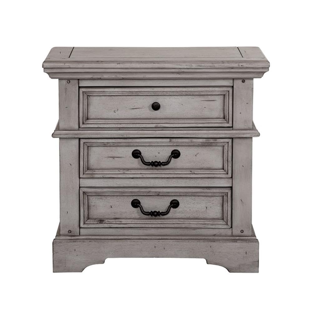 American Woodcrafters Stonebrook Nightstand, 1, Antique Grey
