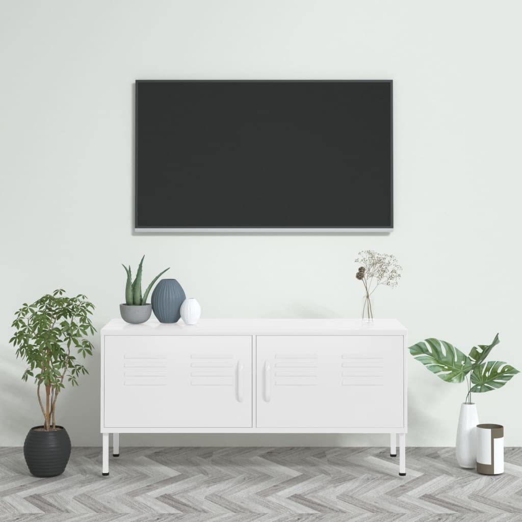 vidaXL Durable Steel TV Stand/Cabinet - Thumbnail 3