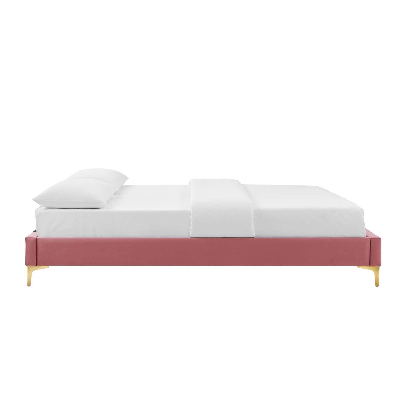 Modway Mod-6306-Dus Sutton Full Performance Velvet Bed Frame, Dusty Rose