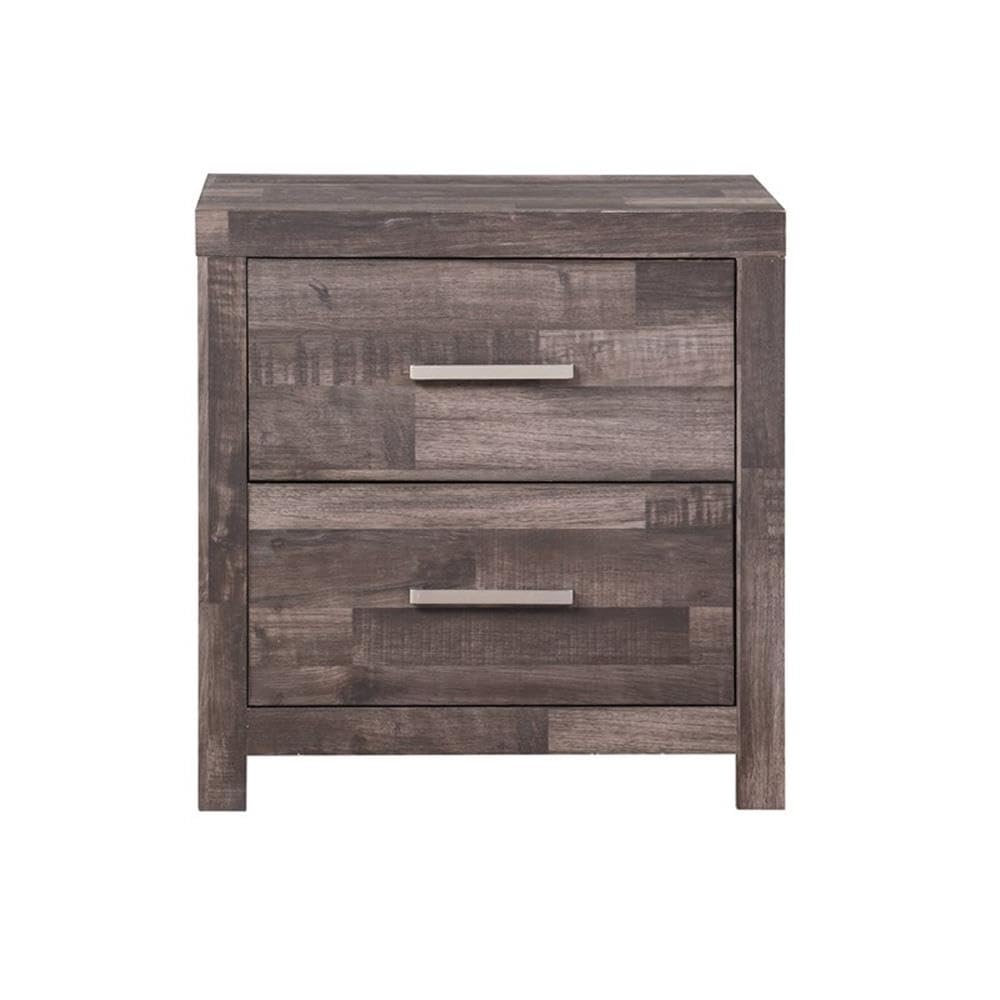Acme Juniper Modern Composite Wood 2-Drawer Bedroom Nightstand in Dark Cherry