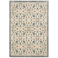 HomeRoots Grey Polyester 5’ x 7’ Gray and Beige Medallion Indoor Area Rug