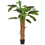 Vidaxl - Artificial Banana Tree With Pot, Indoor Greenery, Real Wooden Stems & Plastic Leaves, Easy Assembly, 98.4" Tall, Suitable For Office Décor