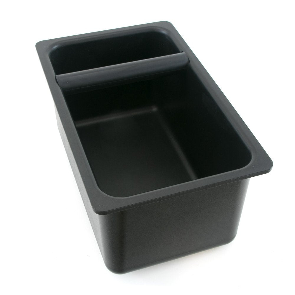Barista Basics Durable Closed Bottom Knockbox 6'' X 10'' X 5'' - Bpa-Free, In-Counter, Noise-Reducing With Rubber Gasket