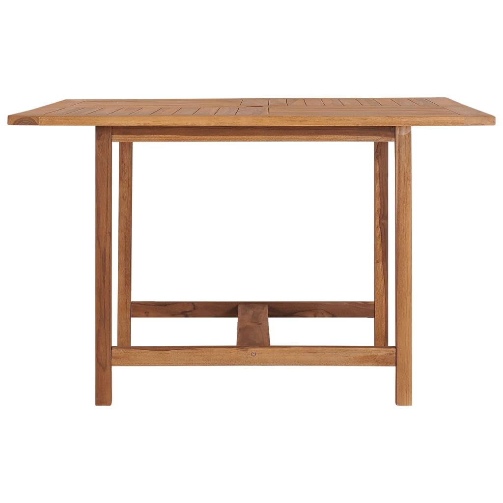 vidaXL Solid Teak Wood Patio Dining Table - Classic Square Design with Water-Based Finish, Suitable for Indoor/Outdoor Use, Strong and Weather Resistant, 43.3"x43.3"x29.5"