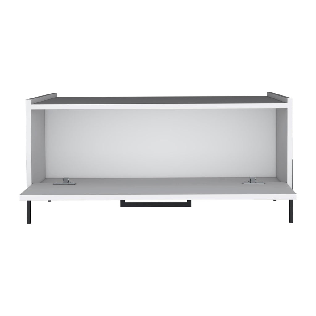 Depot EShop Juneau Coffee Table 1 Shelf 4 Legs White