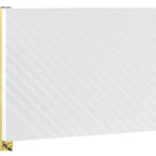 Acme Gaines Metal Legs Eastern King Bed in White High Gloss