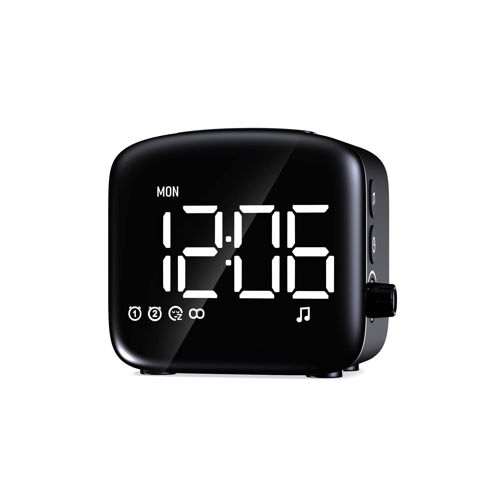 Easysleep Digital Wake Up Alarm Clock with Big LED Display 27 Soothing Sounds Lound Sunrise Clock Dual 3 Alarms Memory Snooze Se