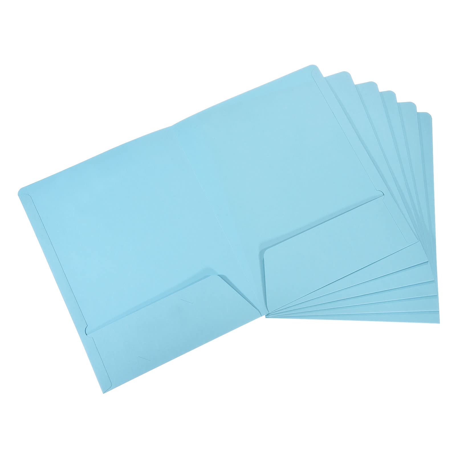 Patikil Two-Pocket Folders, 6 Pack A4 Letter Files Portfolio Storage Organizer Folder For Office Business, Black