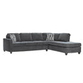 Coaster Furniture McCord 2-Piece Cushion Back Dark Grey Sectional 509347