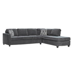 Coaster Furniture McCord 2-Piece Cushion Back Dark Grey Sectional 509347