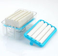 PK shopper 2In1 Portable Laundry Rolling Soap Bar Box Dispenser With Rubber Roller Foaming Soap Saver With Drain Holes Soap Mu