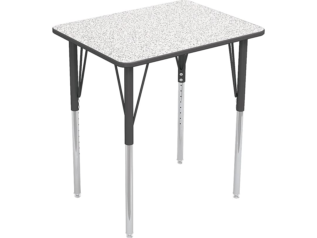 MooreCo Essentials Economy Rectangle Student Desk, Grey