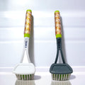 KWEL Multipurpose Cleaning Brush| Sink, Wash Basin Cleaning Brush with Plastic Handle/Nylon Brush|Long Handle (Pack of 2)