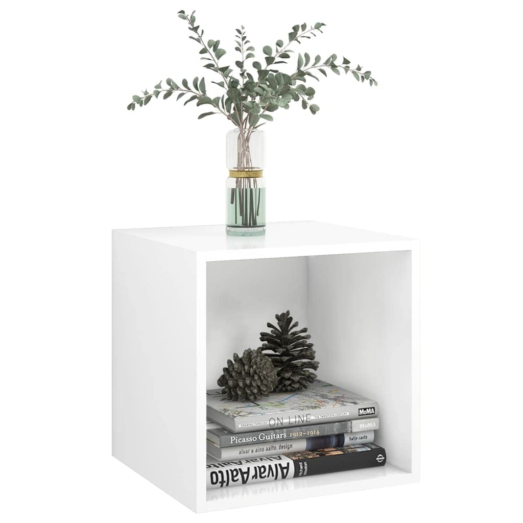 vidaXL Wall Cabinets 2 pcs White 14.6&quot;x14.6&quot;x14.6&quot; Chipboard