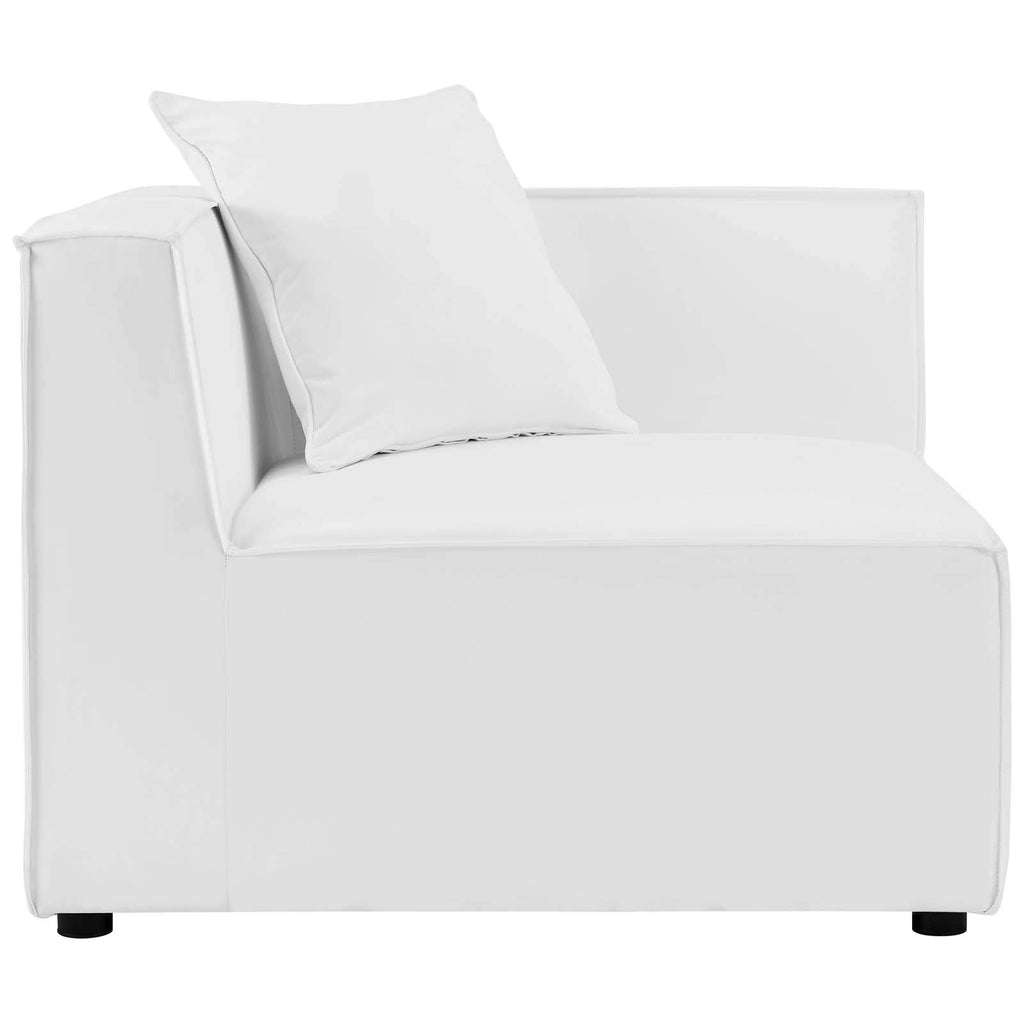 Modway Eei-4379-Whi Saybrook Outdoor Patio Upholstered 3-Piece Sectional Sofa, White