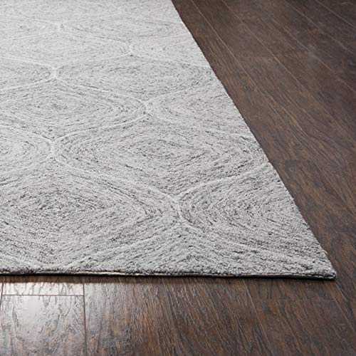 Rizzy Home Alora Decor London 5' X 8' Trellis Gray/Gray/Rust/Blue Hand-Tufted Area Rug