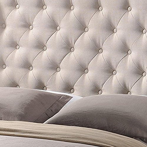 Baxton Studio BBT6344-King-Light Beige-6086-1 Platform Bed - Thumbnail 2