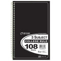 Top Flight Standards 3-Subject Wirebound Notebook, 108 Sheets, College Rule, 9.5 X 6 Inches, 1 Notebook, Cover Color May Vary (3