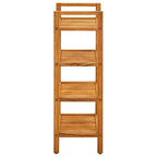 SKM Shoe Rack with 4 Shelves 19.6"x10.6"x31.4" Solid Oak Wood