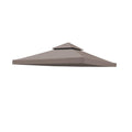 Replacement 10X10Gazebo Canopy Top Patio Pavilion Cover Sunshade Plyester Double Tierstaupe