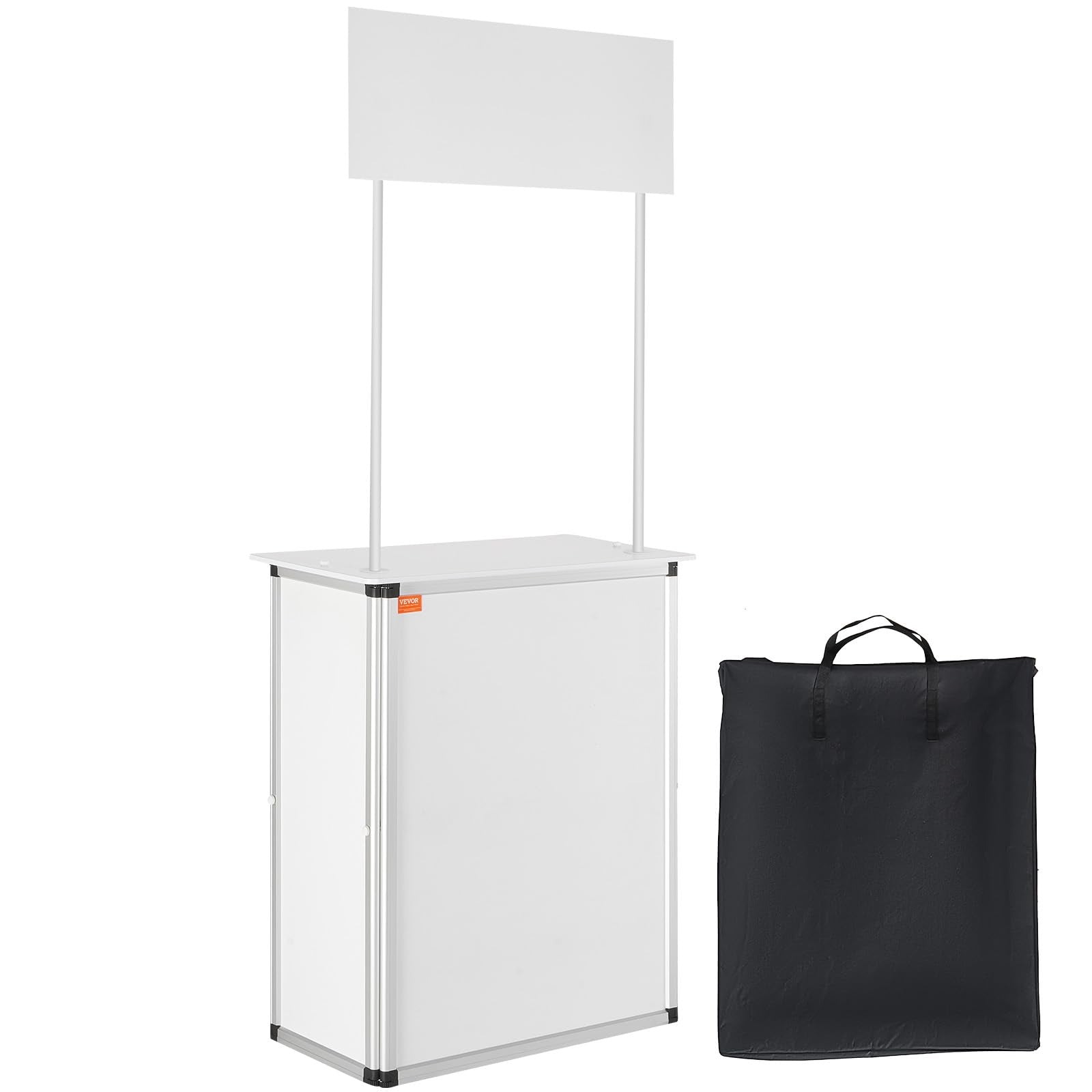 Vevor Promotion Counter Table, Portable Tradeshow Podium Table, 30.91'' X 14.96'' X 71.46'', Display Exhibition Counter Stand Bo