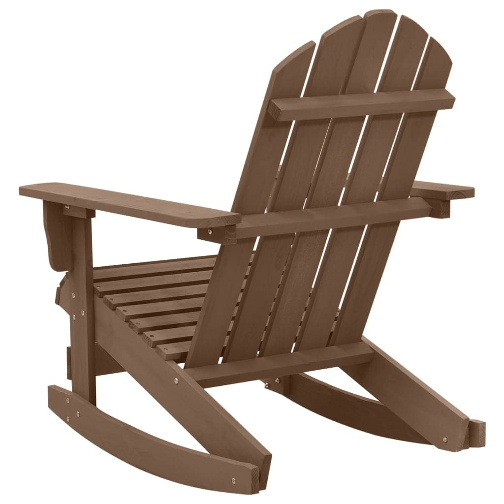 vidaXL Vintage-Inspired Patio Rocking Chair in Brown - Made from Durable Hardwood and Pinewood - Ideal for Outdoor Living Spaces - Weather-Resistant and with a High Load Capacity
