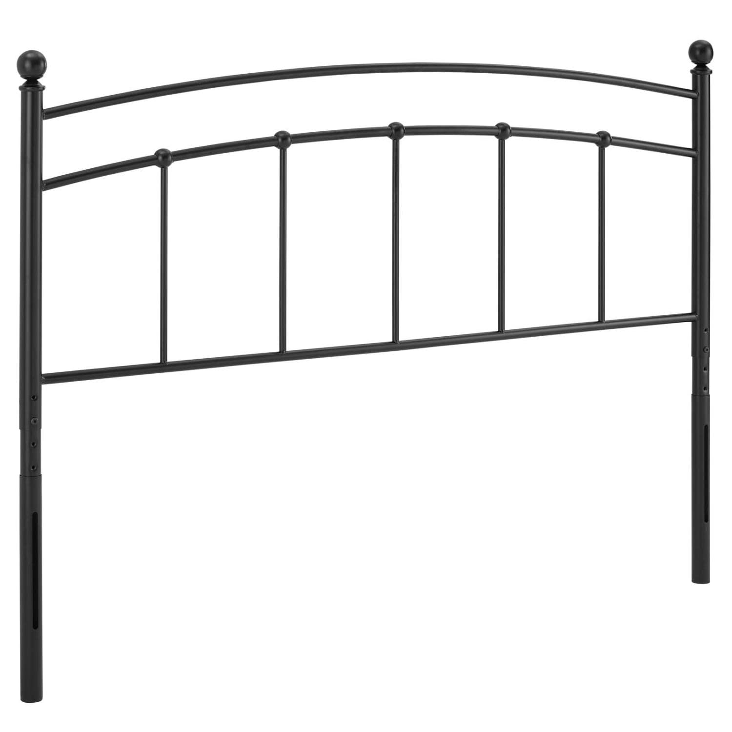 Modway Abigail Modern Farmhouse Metal Full Headboard in Black
