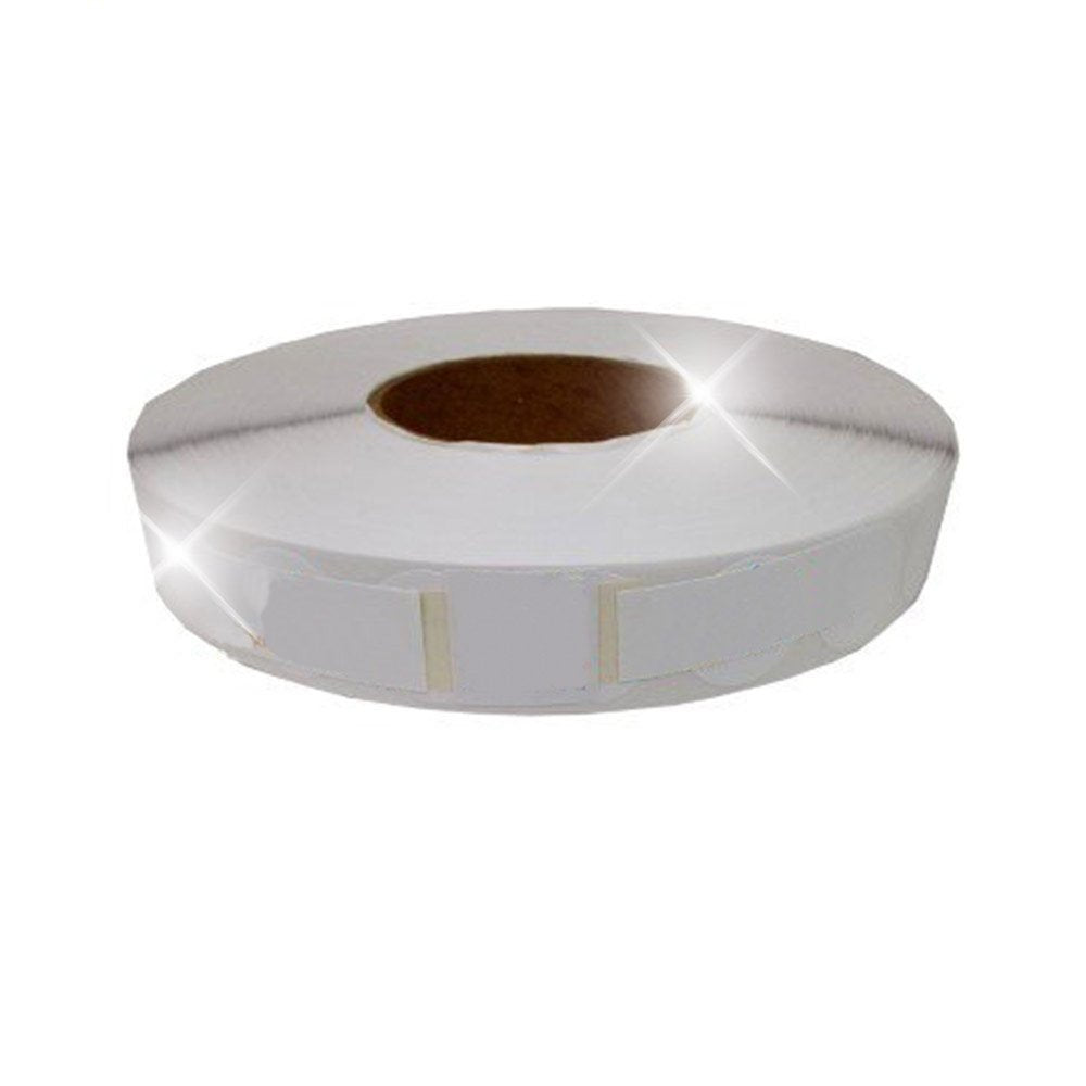 White 1' Wafer Tab Seals (No Perf) 5000 Tabs Per Roll (1 Roll Per Box)