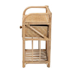 Baxton Studio Kobie Modern Bohemian Natural Brown Rattan 1-Drawer Nightstand
