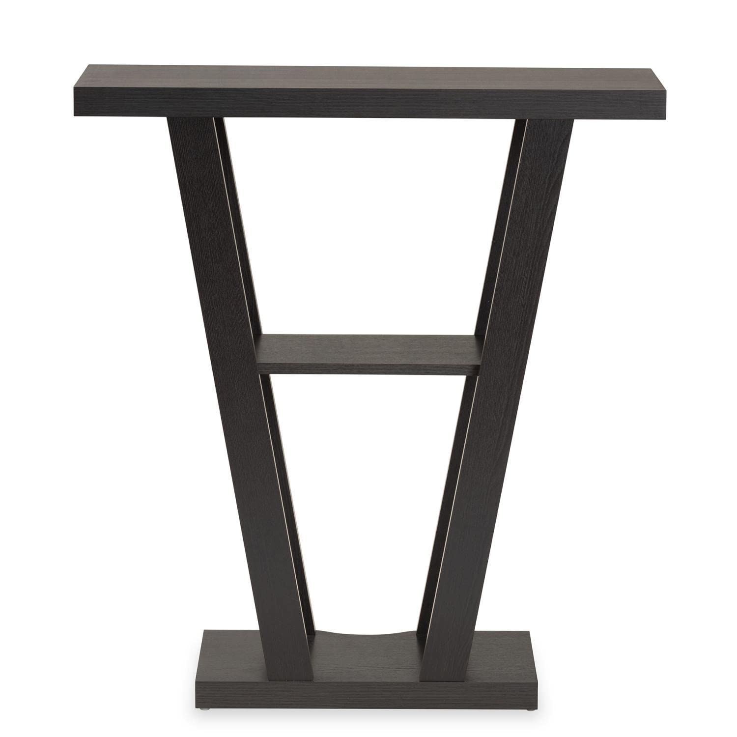 Baxton Studio Boone Modern and Contemporary Dark Brown Finished Wood Console Table