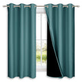 Nicetown 100% Blackout Curtain Panels, Thermal Insulated Black Liner Curtains For Nursery Room, Noise Reducing And Cold Blocking