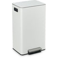 SIMPLIMAGIC 13 Gallon / 50L Step Trash Can, Infinity Edge, Cloud Dancer