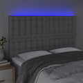 Vidaxl Fabric Led Headboard In Light Gray - Modern Design Polyfilled Panel - Complies With California Proposition 65-56.7"X2"X46.5"/50.4"" For An Elegant Touch To Your Bed Frame