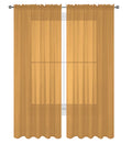 Decotex 2 Piece Solid Elegant Sheer Curtains Fully Stitched Panels Window Treatment Drape (54'' X 36'', Gold)