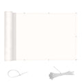 Love Story 3'X10' White Balcony Privacy Screens, Waterproof Fence Covering Privacy Shade Cloth Of 100% Polyester(Pes), Uv Protec