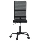 vidaXL Office Chair in Breathable Black Mesh Fabric with Adjustable Height and 360-Degree Swivel Design - Sturdy Metal and Plywood Frame