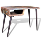 vidaXL Desk Computer Desk Writing Table with Iron Legs Solid Wood Reclaimed